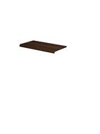 Designer Table Top Below Glass Rack (All-Heart Redwood - Dark Walnut Stain)