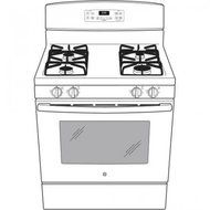 GE JGB635DEKBB 30" Gas Freestanding Range with 4 Burners, Sealed Burner, Storage Drawer, 5.0 cu. ft. Primary Oven...