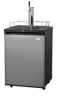 Kegco KOM30S-1 Digital Kombucha Keg Cooler - Black Cabinet with Stainless Steel Door N6