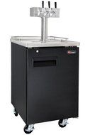 Kegco Three Faucet Commercial Direct Draw Beer Dispenser Black Kegerator Keg Cooler XCK-1B-3 N11