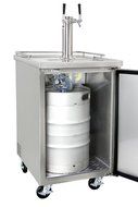 Kegco Three Faucet Commercial Direct Draw Beer Dispenser Black Kegerator Keg Cooler XCK-1B-3 N14