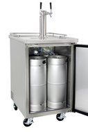 Kegco Three Faucet Commercial Direct Draw Beer Dispenser Black Kegerator Keg Cooler XCK-1B-3 N15