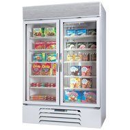 Beverage-Air MMF49-1-W-EL MarketMax 52" Two Section Glass Door Reach-In Merchandiser Freezer with LED Lighting...