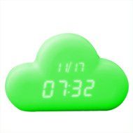 Generic Digital Clock in Cloud Shape Light Green