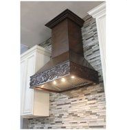 ZLINE 36 in. 1200 CFM Wooden Wall Mount Range Hood in Walnut and Hamilton N4
