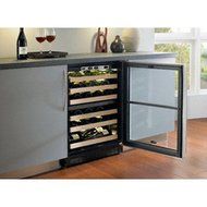 Chateau 44 Bottle Dual Zone Built-In Wine Refrigerator Finish: Stainless Steel, Hinge Location: Left