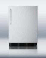 Summit Refrigeration FF6BBISSTBADA BLK Undercounter Refrigerator w/ Curved Towel Bar Handle &amp; Auto Defrost, Black... N4
