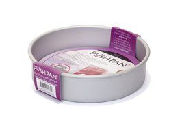 PushPan Round 6 by 2-Inch Aluminum Cake Pan, Silver N6