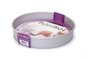 PushPan Round 6 by 2-Inch Aluminum Cake Pan, Silver N7