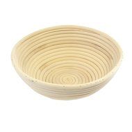 Traditional Round Natural Ratan Wooden Bread Dough Banneton Proving Rising Basket Bowl- 1KG- By Kurtzy TM N3