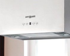 16" KA-124-CS Island Range Hood Stainless Steel Square Chimney. Made in Italy. N2