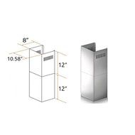 Z Line SK-KF1 2-12"&nbsp;Short Chimney&nbsp;Pieces for 7' to 8' Ceilings, Stainless