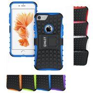 iPhone 7 Case, HLCT Rugged Shock Proof Dual-Layer Case with Built-In Kickstand for iPhone 7 4.7 Inch (Orange) N6