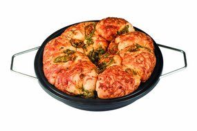 Solara Cake Pan - Silicone 9 inch Round Cake Mold - Flexible Non-Stick Bakeware with Removable Metal Frame N4