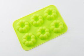 6 Cavity Round Cirle Shape Cake Mold Flower Baking Mould N3
