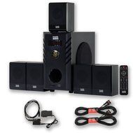 Acoustic Audio AA5104 Home Theater 5.1 Speaker System with Optical Input and 2 Extension Cables