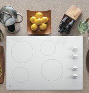 GE JP3030TJWW 30" White Electric Smoothtop Cooktop N4