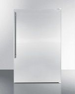 Summit FS603SSVH 22" Compact Upright Freezer with 5 cu. ft. Capacity Adjustable Thermostat Wire Shelves and Manual...