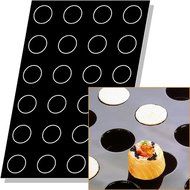 Matfer Bourgeat Silicone Flexipan Cylinder Shape Baking Molds, 48 Cups 336005