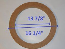 3 Case Pack Kit 15" MDF Speaker Subwoofer Spacer 3/4" Rings with Gorilla Glue