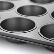 Nonstick Muffin Pan 12-Cup, PAMISO Reusable carbon steel Regular Muffin Pan, cupcake pans ,popover pan (Gray) N12