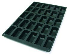 Lekue Professional Baking 54 Cavities Canele Bordelais Mold, 23.6" x 15.7", Black N9