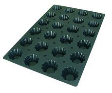 Lekue Professional Baking 54 Cavities Canele Bordelais Mold, 23.6" x 15.7", Black N10