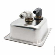 Espresso Parts Pan Dimensions Counter Top Rinser, 6 by 6 by 2", Stainless Steel N3