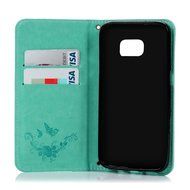 S7 Case,Samsung Galaxy S7 Case - Wallet Embossed Flowers Smart Magnetic Close High Quality Premuim PU Leather... N22