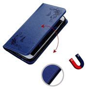 S7 Case,Samsung Galaxy S7 Case - Wallet Embossed Flowers Smart Magnetic Close High Quality Premuim PU Leather... N29