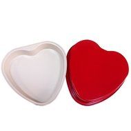 Ancdream Housewares Premium Carbon Steel Non Stick Cake Baking Bakeware Heart Cake Pans Trays Dishes Red Color... N6