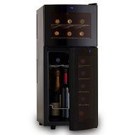 Wine Enthusiast Silent 21 Bottle Dual Zone Wine Refrigerator with Curved Doors N2