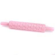 Yingwei Pink Plastic Embossed Textured Patterned Fondant Rolling Pins