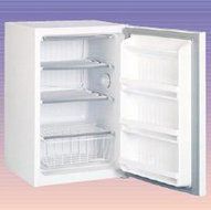 chilling unit for cold packs, upright, front loading, with 12 standard cold packs