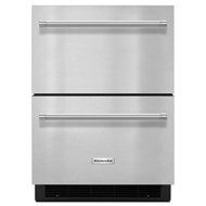 KitchenAid&reg; 24" Stainless Steel Double Refrigerator Drawer