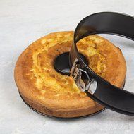 Springform Pan 10 Inch with 2 Bottoms, Normal and Center Hole for Cake Baking Made of Non-Stick Black Aluminum... N4