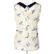 Banggood New Women Doll Collar Vest Sleeveless Birds Printed Casual Tank Tops N4
