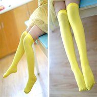 Phoneix 2pcs Korean Girls Socks Tube Students Candy Color Velvet Stockings N11