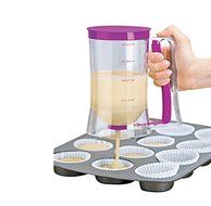 Batter Dispenser with Measuring Label for Pancakes, Waffles, Cupcakes, Muffins and Crepes-4 Cups N4
