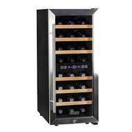 Koldfront 24 Bottle Free Standing Dual Zone Wine Cooler - Black and Stainless Steel N3