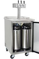 Kegco Three Faucet Commercial Direct Draw Beer Dispenser Black Kegerator Keg Cooler XCK-1B-3 N21