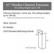 ZLINE 61 in. Wooden Chimney Extension for Ceilings up to 12.5 ft. N5