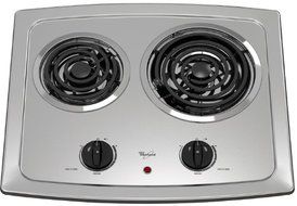 Whirlpool RCS2012RS 21" Stainless Steel Electric Coil Cooktop