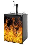 Kegerator Skin - Open Fire (fits medium sized dorm fridge and kegerators)