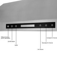 Docooler THOR KITCHEN Stainless Steel Under Cabinet Range Hood 900 CFM Kitchen Ventilator Baffle Filter 30in/36in... N3