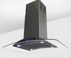 Golden Vantage Stainless Steel 36" Euro Style Island Mount Range Hood LCD Screen GV-GL-9009-36 N6