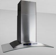 Golden Vantage Stainless Steel 36" Euro Style Island Mount Range Hood LCD Screen GV-GL-9009-36 N7
