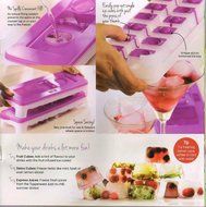 2 X Tupperware Pure &amp; Fresh Unique Covered Cool Cubes Ice Tray in Purple With Opening Lid Contain 14 Cubes - HerbalStore... N6