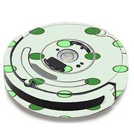Skin Decal Vinyl Wrap For IRobot Roomba 650 655 Vacuum / Green Polka Dots