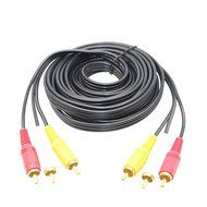 SNANSHI Gold Plated 3 RCA Male to Male Composite AV Audio Video Cable 15ft N6